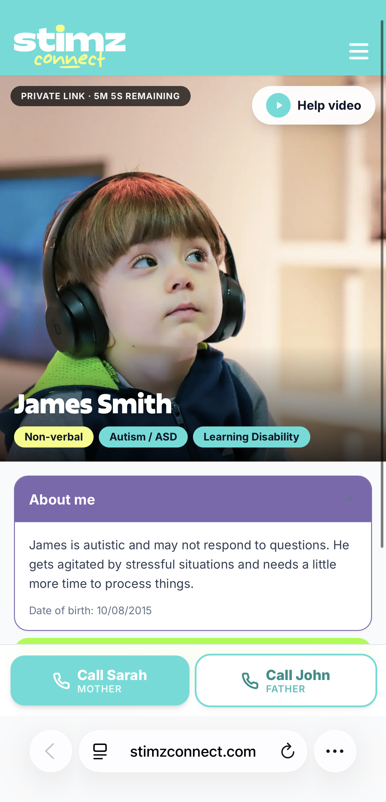 Public scan view showing James Smith